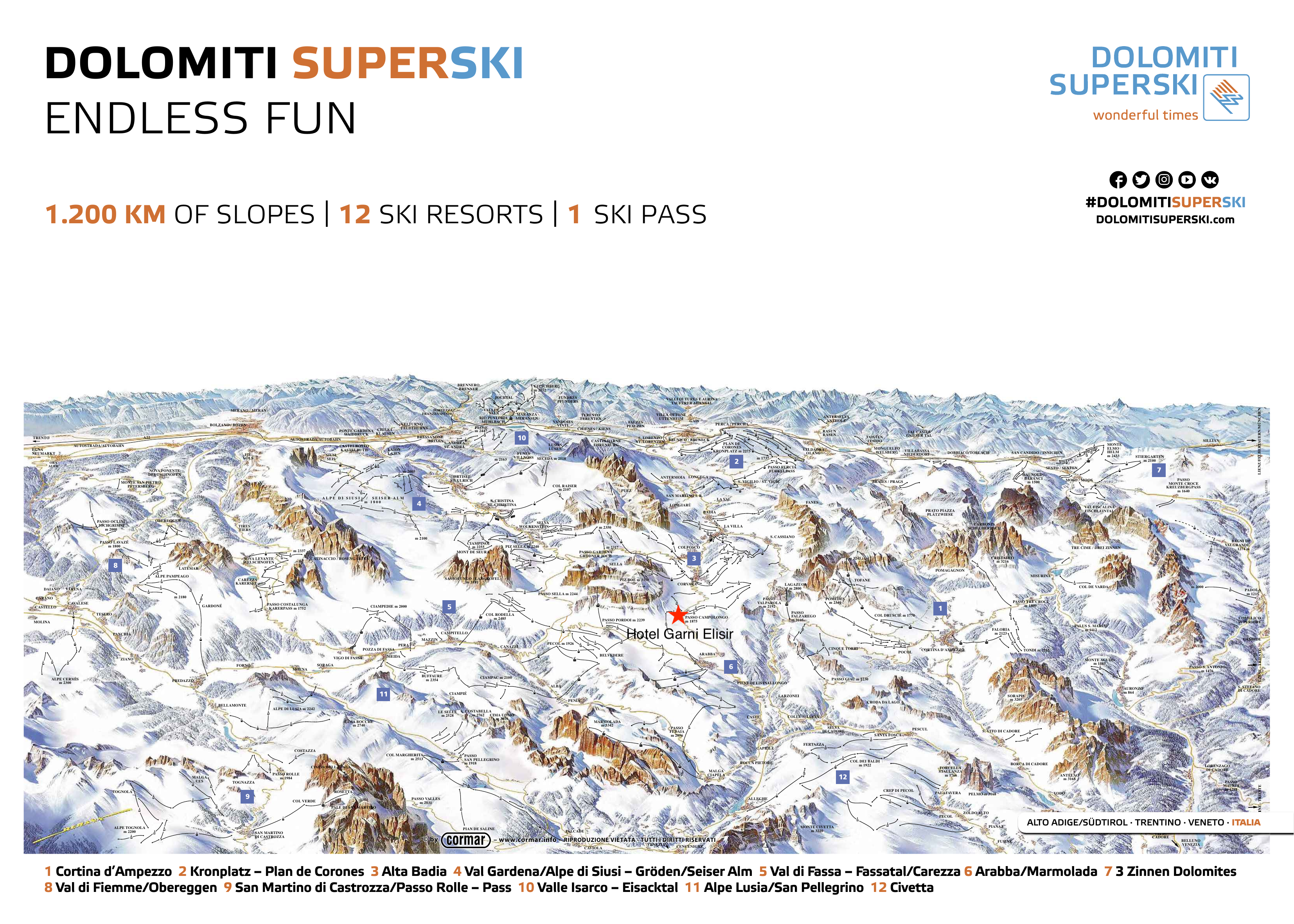 Dolomiti Superski Overall Map