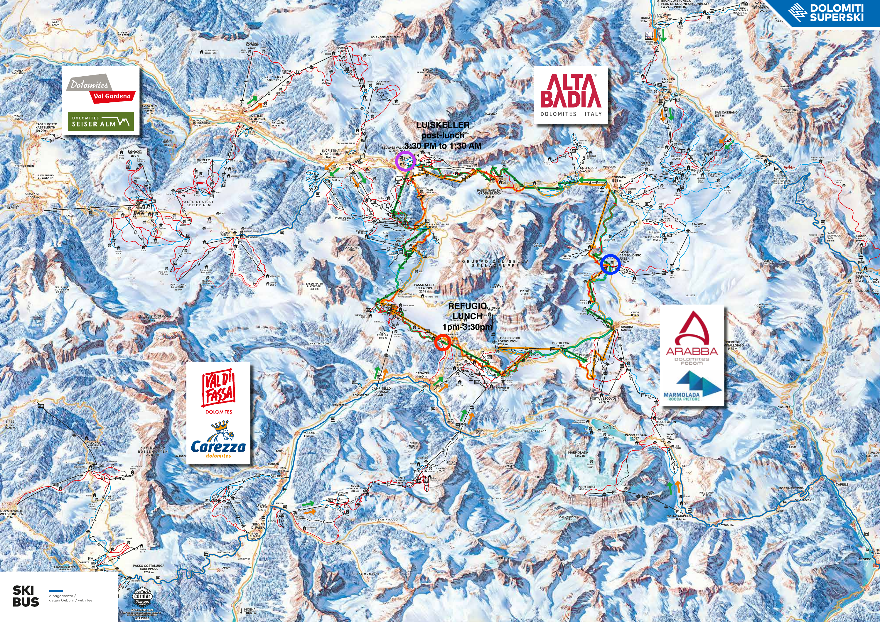 Sella Ronda Map